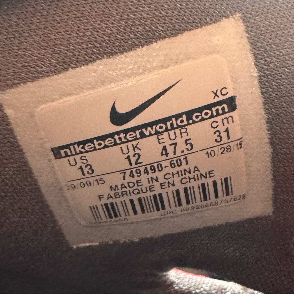 Nike Lebron Soldier 1X Premium Men’s  Red and Gray Ohio State Sneakers size 13 - Picture 3 of 5